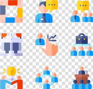 Business Meeting   Meeting Icon 2d Flat  HD Png Download