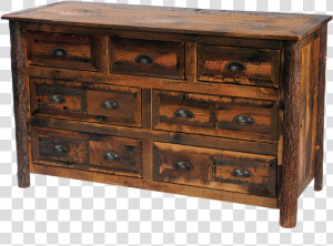 Barnwood Seven Drawer Dresser   Chest Of Drawers  HD Png Download