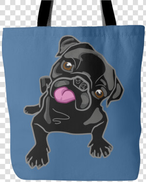 Black Pug Premium Tote Bag   Portable Network Graphics  HD Png Download