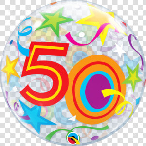 Bubble 50th Birthday Brilliant Stars Balloon  HD Png Download