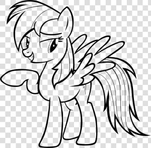 Rainbow Dash Coloring Pages For Kid My Little Pony   My Little Pony Coloring Pages Rainbow Dash  HD Png Download