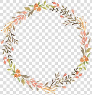 Floral Wreath Watercolor Transparent Decorative   Transparent Floral Wreath Png  Png Download