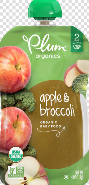 Plum Organics Apple And Broccoli  HD Png Download