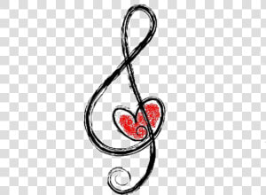 Concerts With Causes  Inc   Treble Clef Transparent Background Heart  HD Png Download