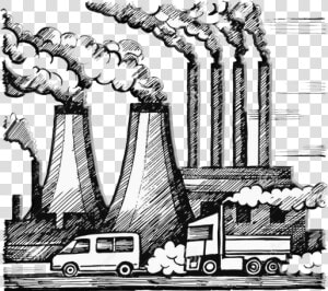 Collection Of Free Pollution Drawing Air   Air Pollution Black And White  HD Png Download