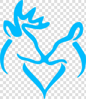 Snuggling Buck Doe Vinyl Deer And Buck Heart   Buck And Doe  HD Png Download