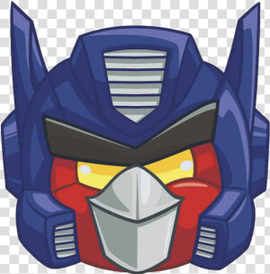 Transparent Transformer Clipart Black And White   Angry Birds Transformers Optimus Prime Head  HD Png Download