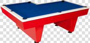 L shaped Pool Table With Blue Cloth And Custom Duco   L Pool Table  HD Png Download