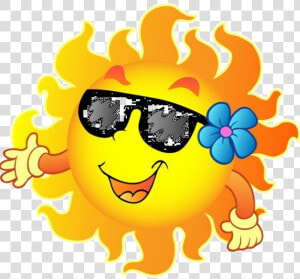 Summer Desktop Wallpaper Clip Art   Funny Sun  HD Png Download