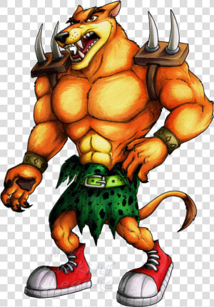 Tiny Tiger   Crash Bandicoot Tiny Tiger Muscle  HD Png Download