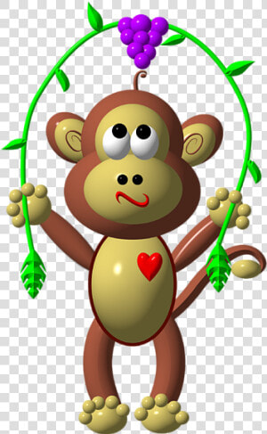 Cartoon Monkey Jump Roping  HD Png Download