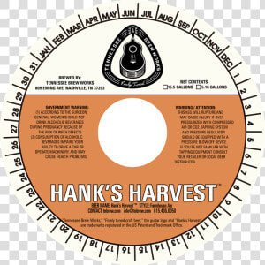 Tbw hanks Harvest Keg Collar 2016 Craftbeerdotcom1   Tennessee Brew Works  HD Png Download