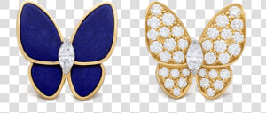 Two Butterfly Earrings    Van Cleef Butterfly Earrings  HD Png Download