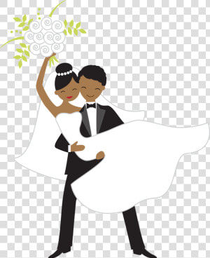 Novia Tirando El Ramo   Vector Boda Novios Png  Transparent Png