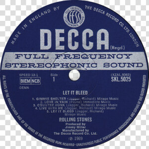 Decca Skl5025 Rolling Stones Label   Decca Records  HD Png Download