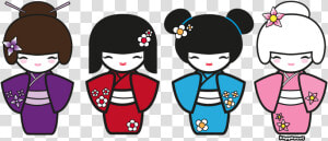 Kokeshi Dolls By Kappanove On Deviantart   Kokeshi Dolls Clip Art  HD Png Download