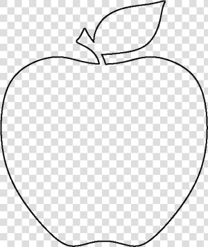 Clip Art Apple Fruit Outline Clipart   Apple Template Free  HD Png Download