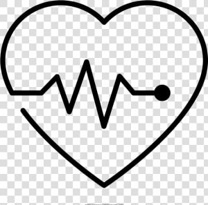 Heartbeat Monitor Coloring Page   Heart Beat Coloring Page  HD Png Download