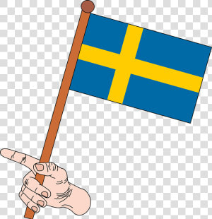 Flag  Flag Of Sweden  Sweden  Crown Flag  Graphics   Paper Swedish Flag  HD Png Download