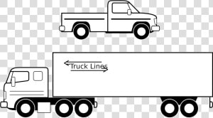 Semi Truck Clipart Black And   Trucks Clip Art Black And White  HD Png Download