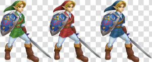 Ocarina Of Time Link Team Colors   Oot Link Blue Tunic  HD Png Download