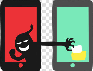 Mobile App Security   Mobile And Internet Security In Cartoon  HD Png Download