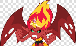 Sunset Satan Is Pissed Off   Sunset Shimmer Demon Vector  HD Png Download