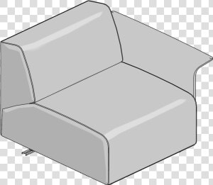 Lnge Chair rh arm low Back wood Arm   Sofa Bed  HD Png Download