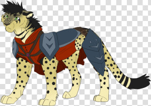 Cheetah Clipart Clear Background   Cheetah In Armour Drawing  HD Png Download