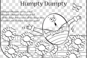 Image Black And   Printable Humpty Dumpty Coloring Page  HD Png Download