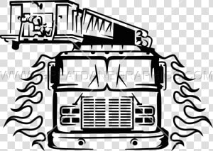 Transparent Firetruck Png   Black And White Fire Truck Clipart  Png Download