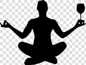 Yoga Silhouette Physical Fitness Yogi   Man Meditation Pose Silhouette  HD Png Download