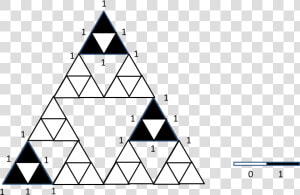 A   Sierpinski Triangle Level 3  HD Png Download