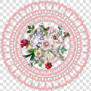 Lace  Scrapbook  Side  Embroidery  Rose  Flowers  Pink   Criminal Justice System Philippines Five Pillars  HD Png Download