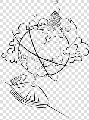 Transparent Globe Drawing Png   Earth Drawing  Png Download