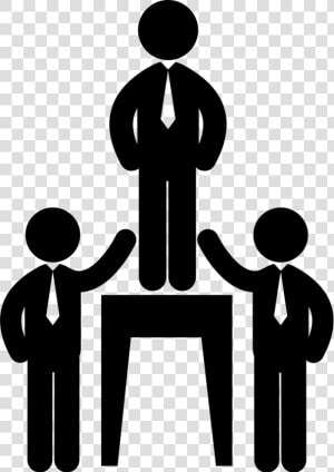 Businessmen Hierarchy With A Leader Comments   Leader Icon Png  Transparent Png