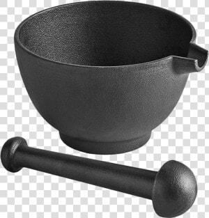 Cast Iron Pestle  amp  Mortar Large   Caquelon  HD Png Download