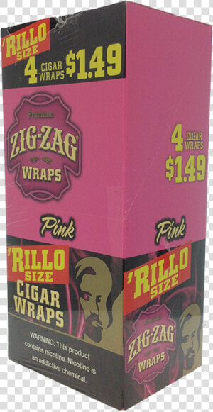 Zig Zag Rillo Pink 4  1   Carton  HD Png Download