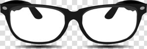 Glasses Nerd Clip Art   Thin Frame Wayfarer Glasses  HD Png Download