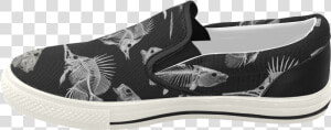 Skeleton Fish Women S Slip on Canvas Shoes   Fish Skeleton  HD Png Download