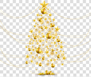  christmastree  christmas  gold  tree   Gold Christmas Tree Clip Art  HD Png Download