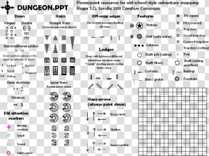 Dungeon Mapping Symbols   Dungeons And Dragons Map Symbols  HD Png Download