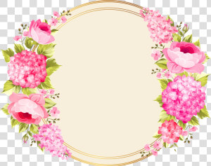 Lei Drawing Pink Flower   Flower Circle Border Png  Transparent Png