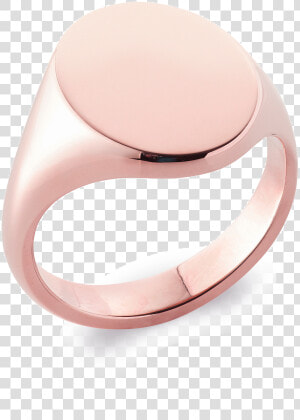 9ct Rose Gold Signet Ring  Oxford Oval   Ring  HD Png Download