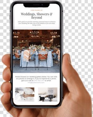 Wedding Industry Websites  Wedding Industry Web Design    Person Holding Iphone 8  HD Png Download