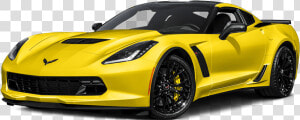 Yellow 2017 Chevrolet Corvette Z06 On White Background   2018 Chevrolet Corvette Z06  HD Png Download