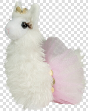 Cute White Fluffy Llama Stuffed Animal In Tutu   Llama  HD Png Download