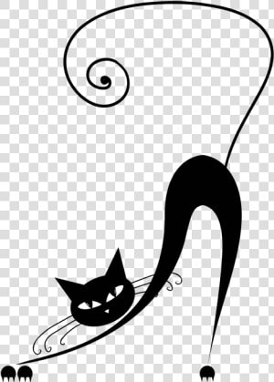 Image Free Abstract Cat Silhouette   Cat Silhouette Drawings  HD Png Download