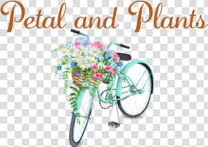 Petal And Plants   Outdoor Pillows With Bicycles  HD Png Download