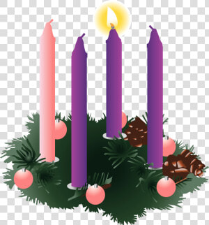 November Park Ridge Community   Three Advent Candles Lit  HD Png Download